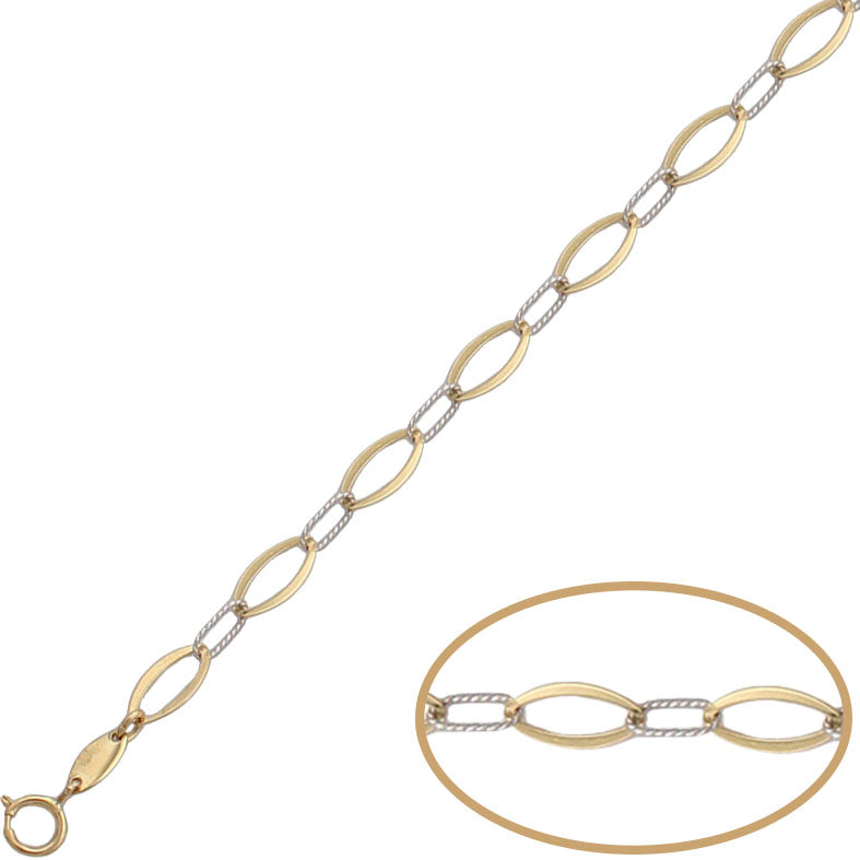PULSERA ORO 18KL BICOLOR - Peso: 1.50 gr 