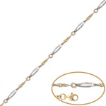 PULSERA ORO 18KL BICOLOR - Peso: 2.40 gr 