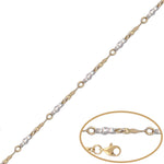 PULSERA ORO 18KL BICOLOR - Peso: 2.55 gr 