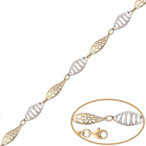 PULSERA ORO 18KL BICOLOR - Peso: 3.20 gr 