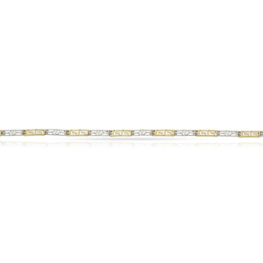PULSERA ORO 18KL BICOLOR - Peso: 5.65 gr 