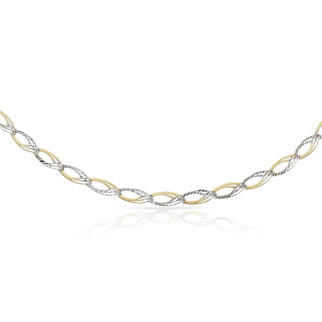 PULSERA ORO 18KL BICOLOR - Peso: 6.55 gr 