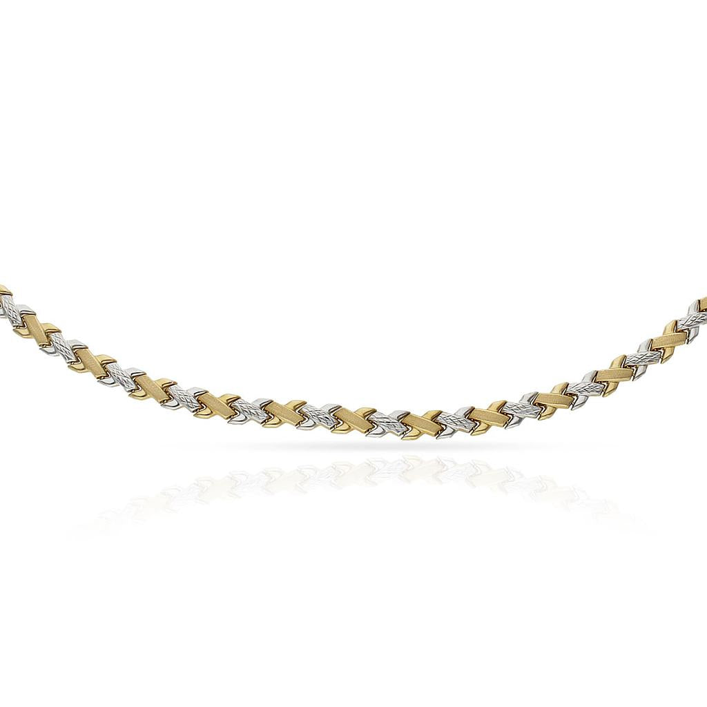 PULSERA ORO 18KL BICOLOR - Peso: 6.60 gr 