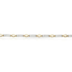 PULSERA ORO 18KL BICOLOR - Peso: 6.80 gr 