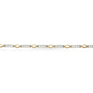 PULSERA ORO 18KL BICOLOR - Peso: 6.80 gr 