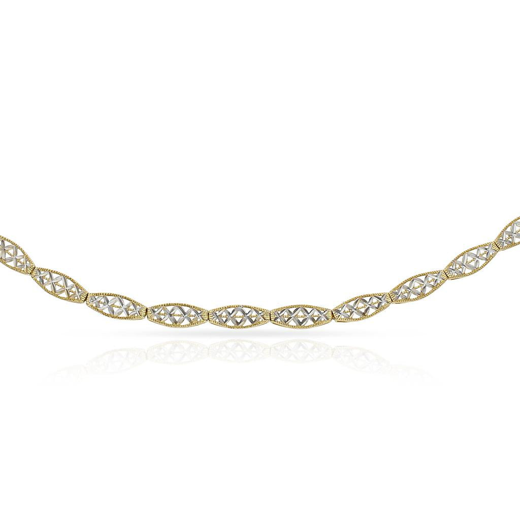PULSERA ORO 18KL BICOLOR - Peso: 7.50 gr 
