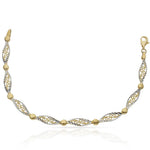 PULSERA ORO 18KL BICOLOR - Peso: 7.55 gr 