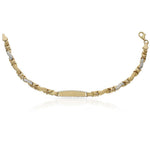 PULSERA ORO 18KL BICOLOR PLACA - Peso: 5.85 gr 