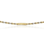 PULSERA ORO 18KL BICOLOR PLACA - Peso: 6.15 gr 