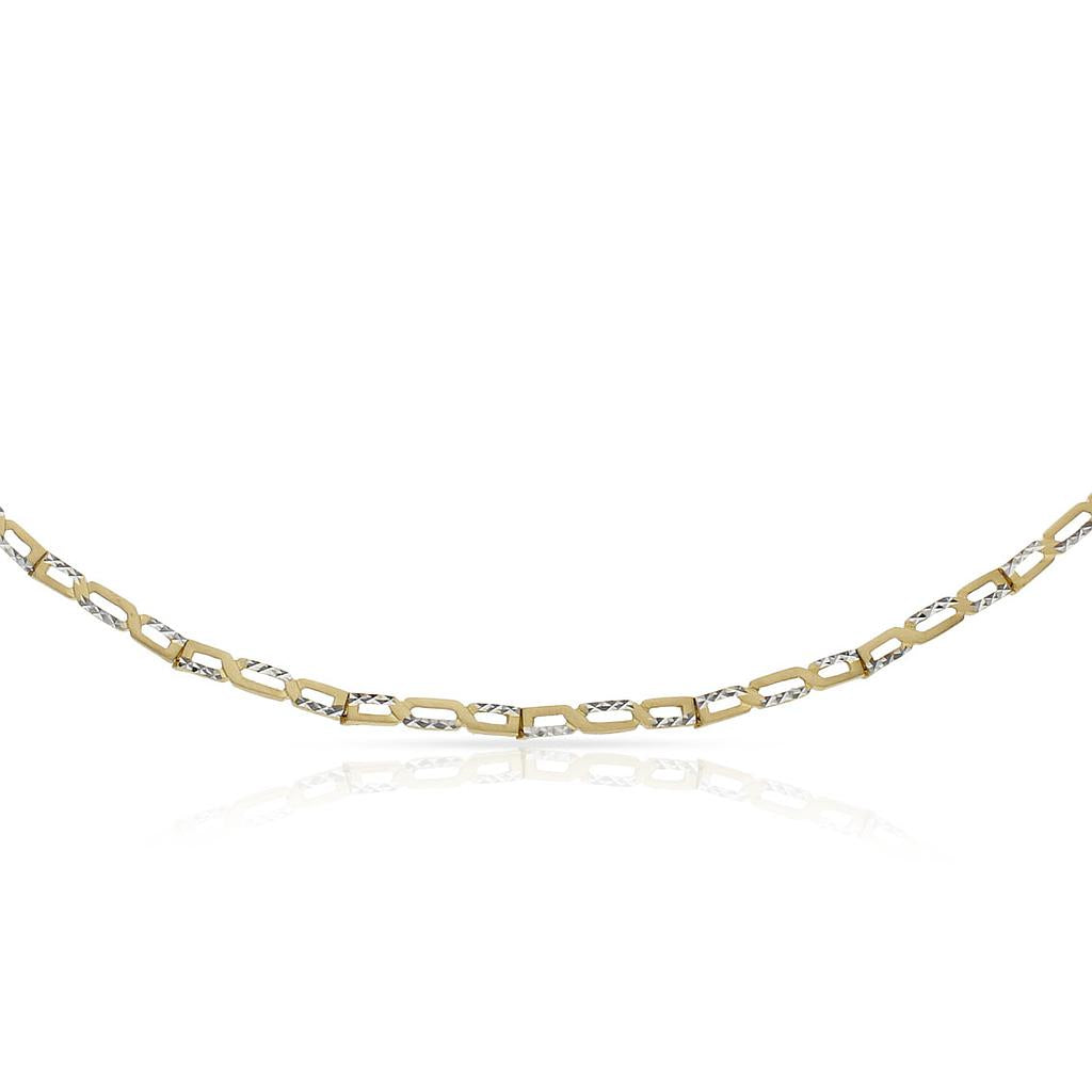 PULSERA ORO 18KL BICOLOR TALLADA - Peso: 6.25 gr 