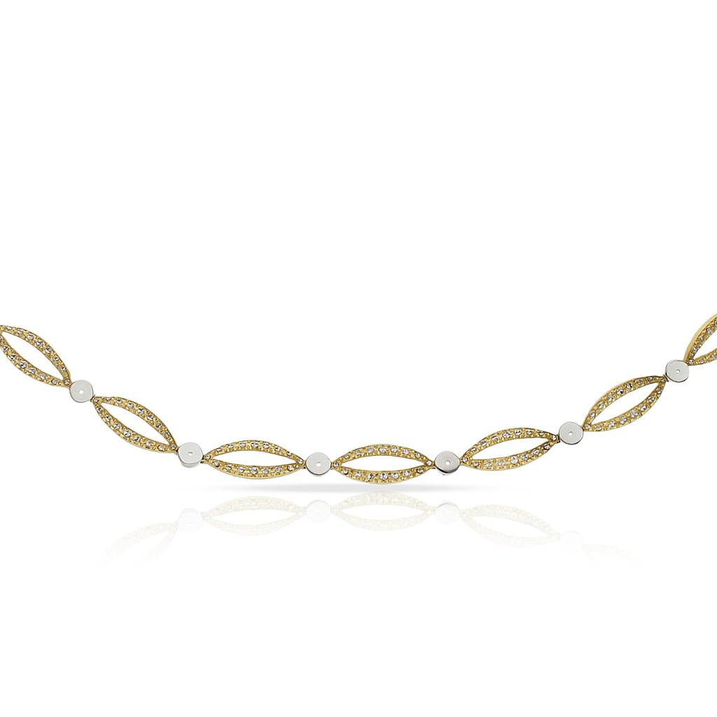 PULSERA ORO 18KL BICOLOR TALLADA - Peso: 8.05 gr 
