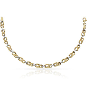 PULSERA ORO 18KL BICOLOR TROQUELADA - Peso: 5.35 gr 