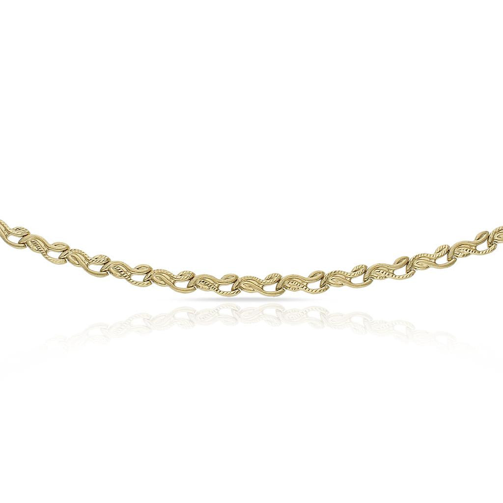 PULSERA ORO 18KL BICOLOR TROQUELADA - Peso: 6.20 gr 