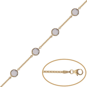PULSERA ORO 18KL BISMARK CIRCONITAS - Peso: 4.65 gr 