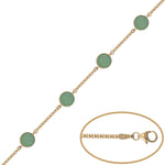 PULSERA ORO 18KL BISMARK PIEDRA VERDE - Peso: 4.05 gr 