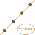 PULSERA ORO 18KL BISMARK PIEDRA VERDE - Peso: 4.95 gr 