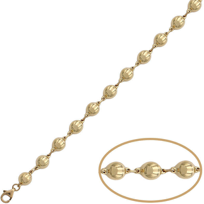 PULSERA ORO 18KL BOLAS 6MM - Peso: 7.10 gr 