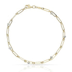 PULSERA ORO 18KL BOLAS + ESLABONES - 3MM - Peso: 2.75 gr 