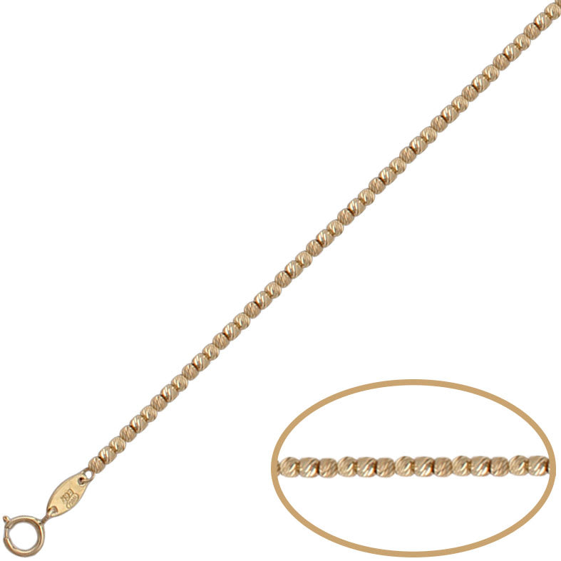 PULSERA ORO 18KL BOLAS TALLADAS - Peso: 3.35 gr 