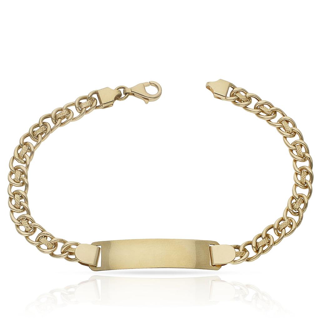 PULSERA ORO 18KL CABALLERO PLACA - Peso: 10.15 gr 