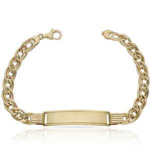 PULSERA ORO 18KL CABALLERO PLACA - Peso: 12.70 gr 