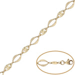 PULSERA ORO 18KL CALABROTE + ROMBO - Peso: 3.45 gr 