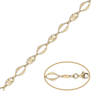 PULSERA ORO 18KL CALABROTE + ROMBO - Peso: 3.45 gr 