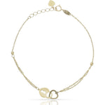 PULSERA ORO 18KL CANDADO + CORAZON