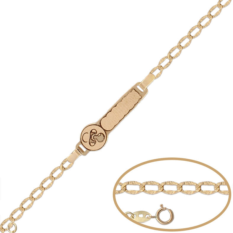 PULSERA ORO 18KL CHUPETE - 13CM - Peso: 1.40 gr 