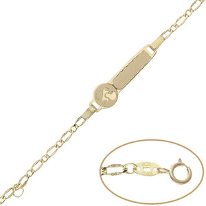 PULSERA ORO 18KL CHUPETE 1X1 - 13CM - Peso: 1.40 gr 