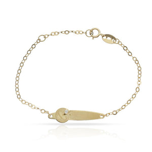 PULSERA ORO 18KL CHUPETE CIRCONITA - Peso: 0.95 gr 