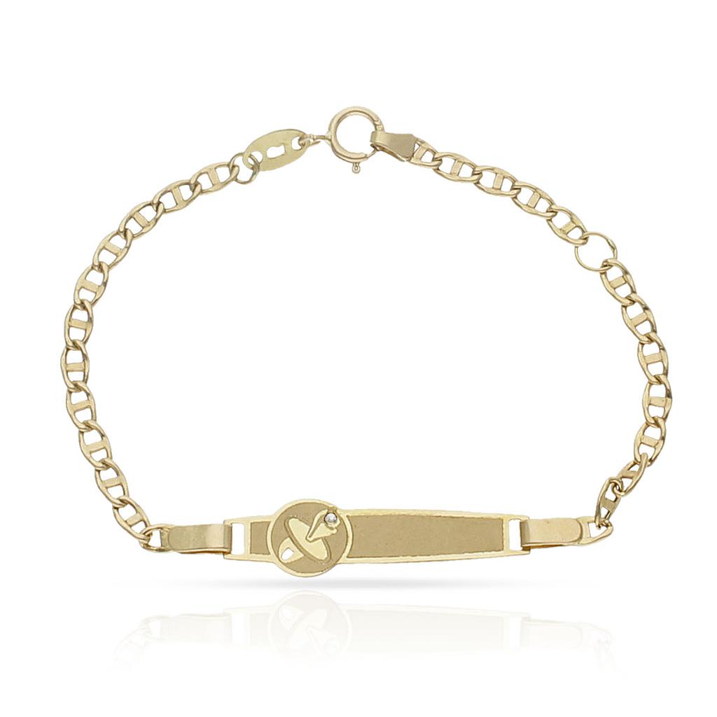 PULSERA ORO 18KL CHUPETE CIRCONITA - Peso: 1.60 gr 