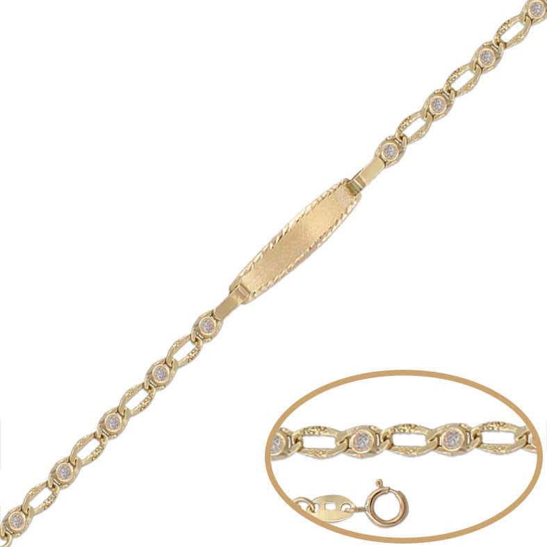 PULSERA ORO 18KL CIRCONITAS - 12CM - Peso: 1.35 gr 