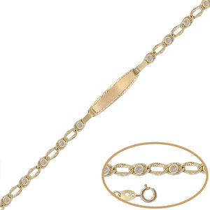 PULSERA ORO 18KL CIRCONITAS - 12CM - Peso: 1.35 gr 
