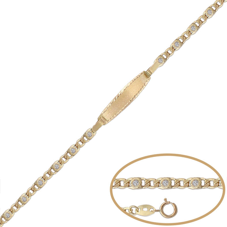PULSERA ORO 18KL CIRCONITAS - 12CM - Peso: 1.55 gr 