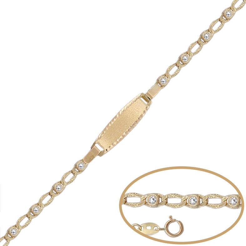 PULSERA ORO 18KL CIRCONITAS - 13CM - Peso: 1.55 gr 