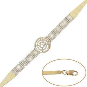 PULSERA ORO 18KL CIRCONITAS - Peso: 10.25 gr 