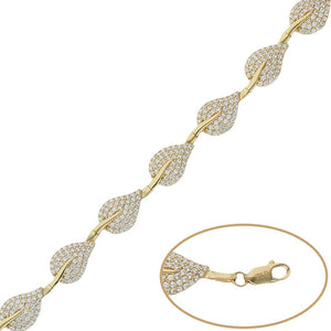 PULSERA ORO 18KL CIRCONITAS - Peso: 10.75 gr 