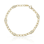 PULSERA ORO 18KL CIRCONITAS - Peso: 2.35 gr 