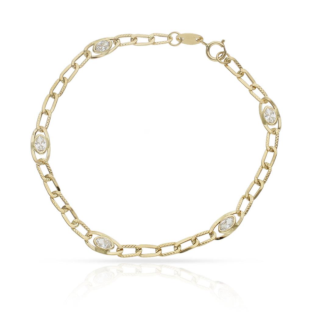 PULSERA ORO 18KL CIRCONITAS - Peso: 2.35 gr 