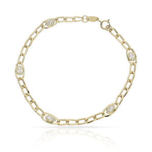 PULSERA ORO 18KL CIRCONITAS - Peso: 2.35 gr 