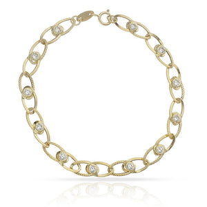 PULSERA ORO 18KL CIRCONITAS - Peso: 2.85 gr 