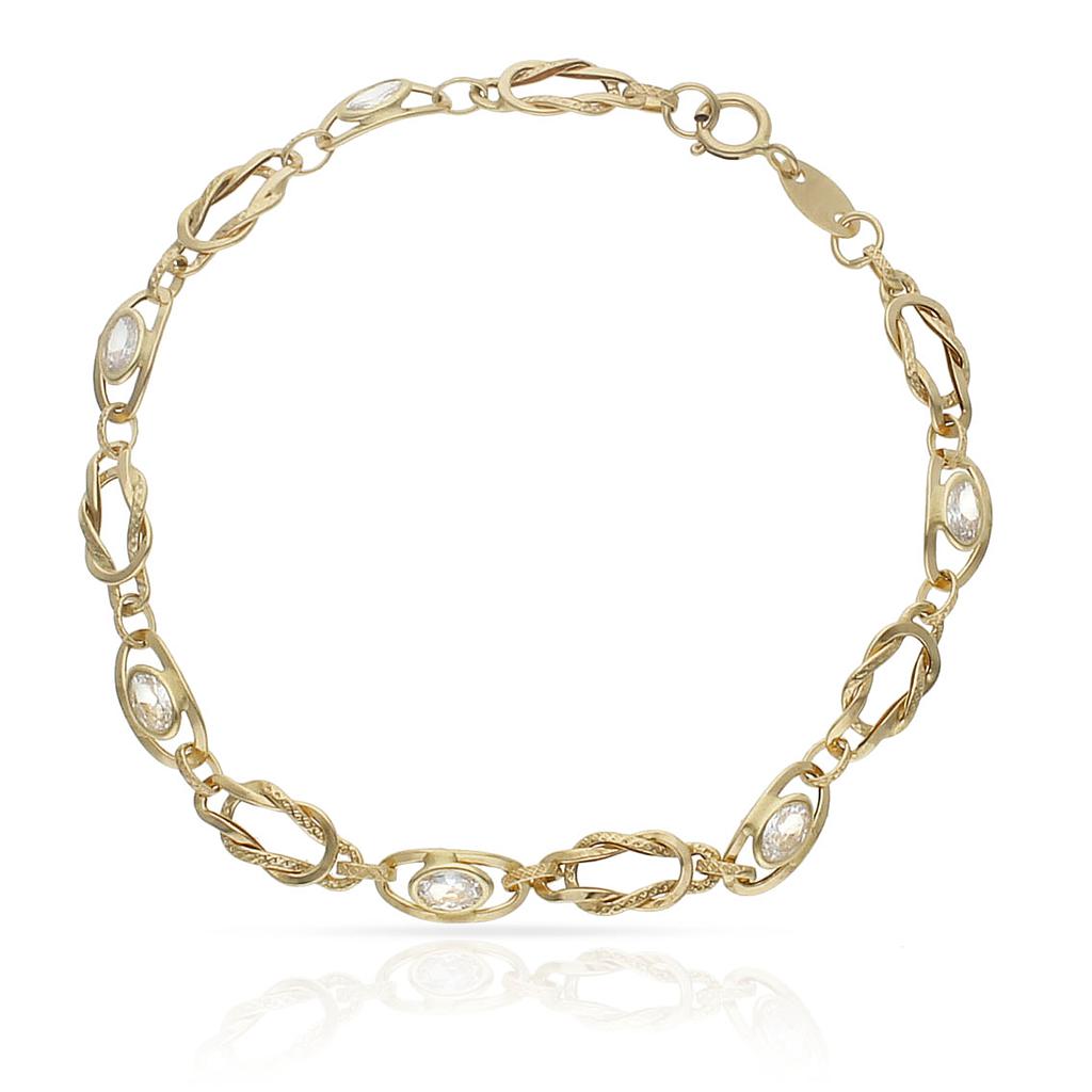 PULSERA ORO 18KL CIRCONITAS - Peso: 3.00 gr 