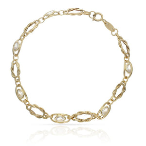 PULSERA ORO 18KL CIRCONITAS - Peso: 3.00 gr 