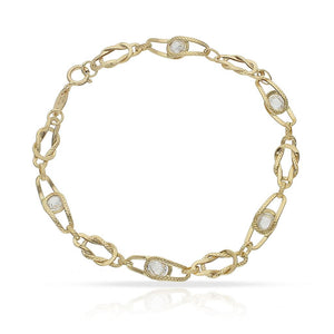 PULSERA ORO 18KL CIRCONITAS - Peso: 3.10 gr 