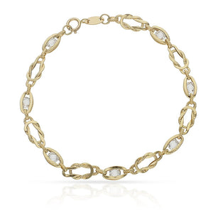 PULSERA ORO 18KL CIRCONITAS - Peso: 3.30 gr 