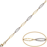 PULSERA ORO 18KL CIRCONITAS - Peso: 3.50 gr 