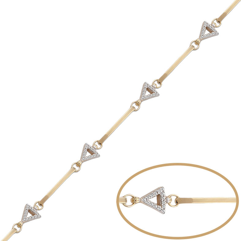 PULSERA ORO 18KL CIRCONITAS - Peso: 5.70 gr 