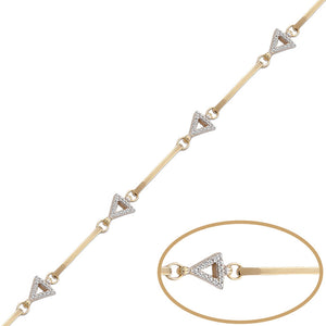 PULSERA ORO 18KL CIRCONITAS - Peso: 5.70 gr 
