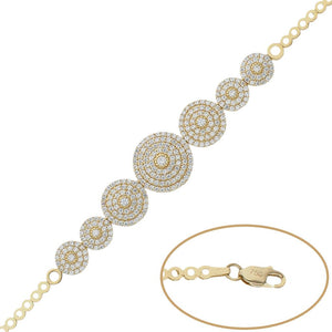 PULSERA ORO 18KL CIRCONITAS - Peso: 8.60 gr 